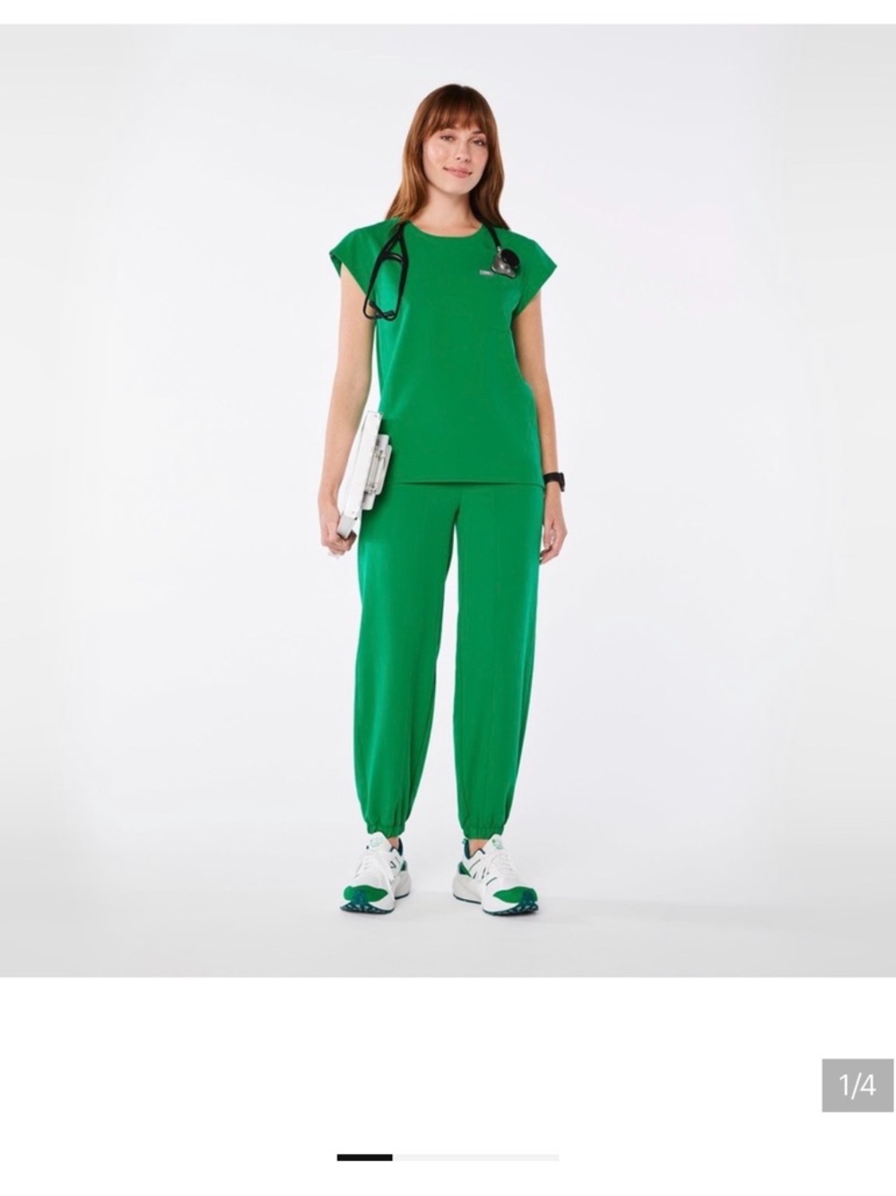 Figs Lucia Top- Evergreen